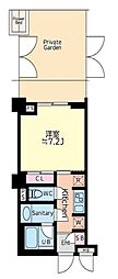 サンナッププラザ 1Kの間取図画像