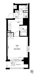 メインステージ門前仲町 1Kの間取図画像