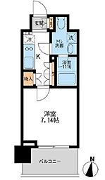 Aden清澄白河 1Kの間取図画像