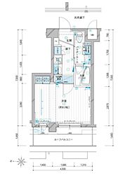 メインステージ錦糸町6エグザ 1Kの間取図画像