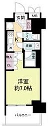 ルネフラッツ谷町四丁目 1Kの間取図画像