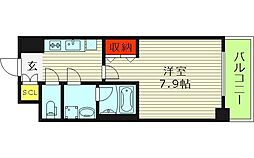 大阪市天王寺区生玉町マンション 1Kの間取図画像