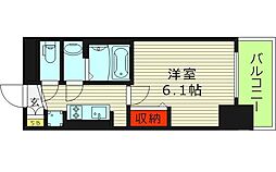プレサンス九条グランデリーヴ 1Kの間取図画像
