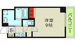 メッザーノオオハシ 3階2DKの間取り