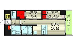 大阪市中央区博労町1丁目マンション 2LDKの間取図画像