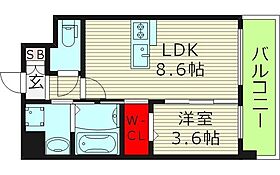 大阪府東大阪市長田西２丁目（賃貸マンション1LDK・9階・32.46㎡） その2