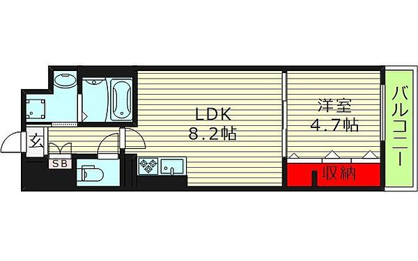 大阪府大阪市東成区深江南１丁目(賃貸マンション1LDK・3階・34.14㎡)の写真 その2