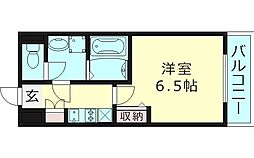 グランピア関目 1Kの間取図画像
