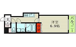 セイワパレス都島駅前 1Kの間取図画像