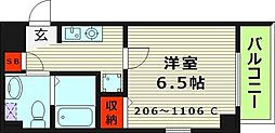 日本エスリード京橋3番館 1Kの間取図画像