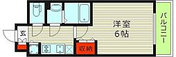 エスリード京橋 1Kの間取図画像