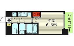 プレサンス玉造ザ・ライブ 1Kの間取図画像
