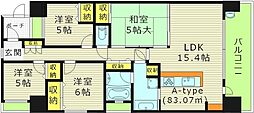 レジディア都島2 4LDKの間取図画像