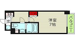 WORLDEYE大阪城EASTADVANCE 1Kの間取図画像