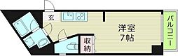 イーストクレセント ワンルームの間取図画像