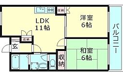 パラッツオ京橋 2LDKの間取図画像