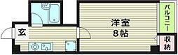 アーバン千林A 1Kの間取図画像