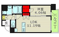 ウイルコート今福鶴見 1LDKの間取図画像