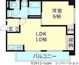 グラン・ピア京橋 1LDKの間取図画像