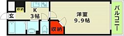 グレイスパルコート 1Kの間取図画像