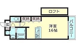 アルバ・T ワンルームの間取図画像
