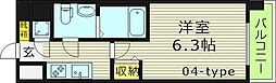 エスリード桜ノ宮レジデンス 1Kの間取図画像
