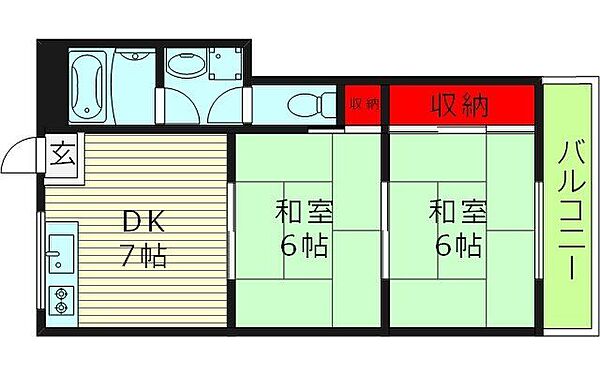 大阪府大阪市旭区大宮３丁目(賃貸マンション2DK・3階・36.00㎡)の写真 その2