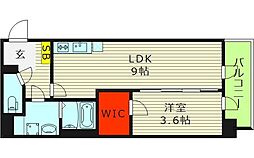 Alivis緑橋 1LDKの間取図画像