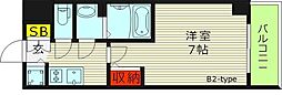 エスリード京橋ウエスト 1Kの間取図画像