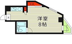 サンプラザ京橋 ワンルームの間取図画像