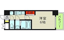 レオンコンフォート京橋イースト 1Kの間取図画像