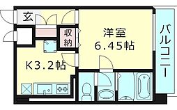 メゾン・ド・ヴィレ都島 1Kの間取図画像