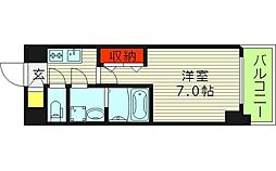 レジュールアッシュOsaka今里駅前 1Kの間取図画像