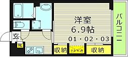 リブリ・サンスベリア 1Kの間取図画像