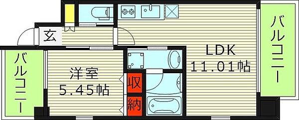 プレジオ城東中央 ｜大阪府大阪市城東区中央３丁目(賃貸マンション1LDK・2階・37.08㎡)の写真 その2