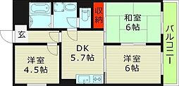 森岡ビル 3DKの間取図画像