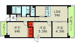 ハーヴィス・カエロン 3LDKの間取図画像