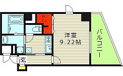 フォレストフィールド 1Kの間取図画像