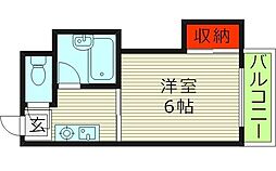東洋プラザ桜の宮 1Kの間取図画像