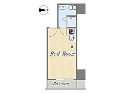 ルックハイツ新宿 ワンルームの間取図画像