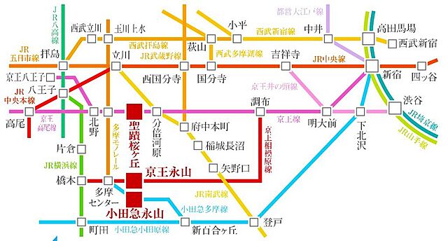 地図 多摩市関戸4丁目