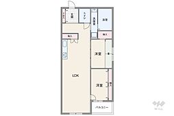 間取図画像 2LDK