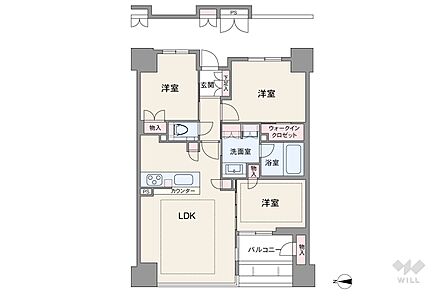 3LDK 間取り