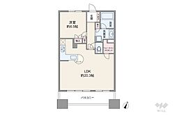 リーガル福島駅前 1LDKの間取図画像