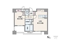 リーガル梅田 1LDKの間取図画像