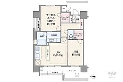 M'PLAZA堺筋本町 1SLDKの間取図画像