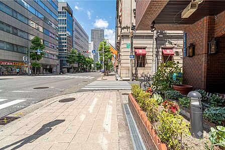 敷地北側の前面道路