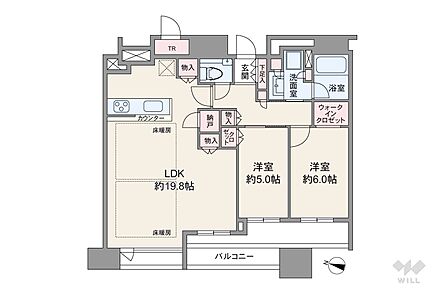 2LDK 間取り