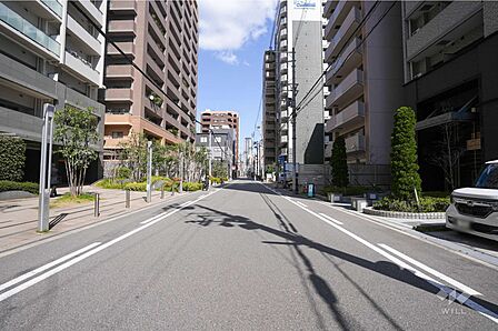 敷地南東側の前面道路