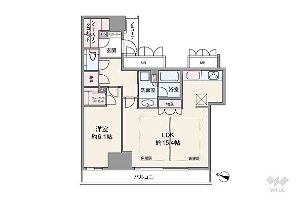 間取りを拡大表示
